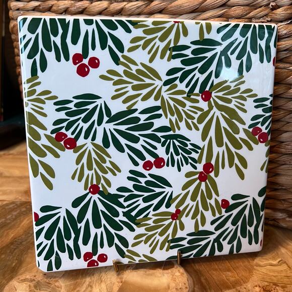 Crate & Barrel Holly Trivet - Picture 1 of 5